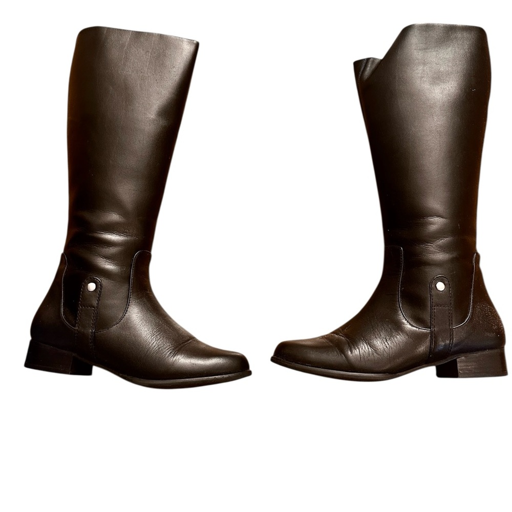 Rose Petals Sami Tall Leather Boots | 6.5M | Walking Cradles Black